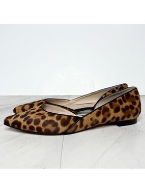 Marc Fisher Sunny D’orsay Pointy Toe Leopard Print Flat 6 1/2
